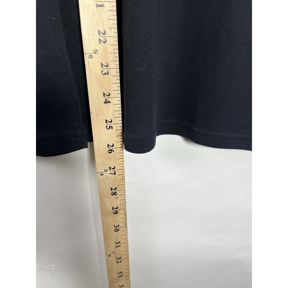 Karen Scott Women Long Sleeve Essentials Pullover Blouse Blk 100% Cotton, Size M - Picture 2 of 8